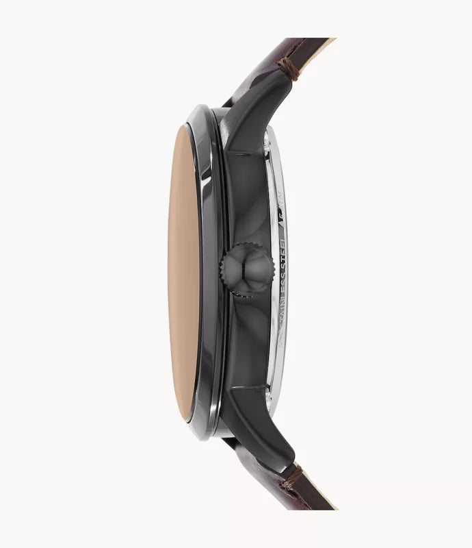 FOSSIL TOWNSMAN AUTOMATIC DARK BROWN LEATHER