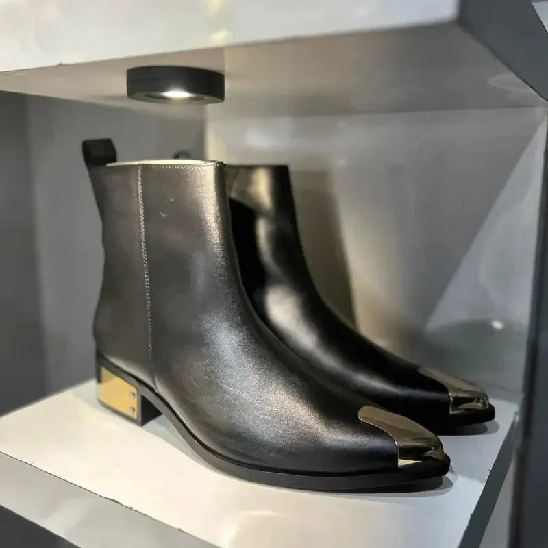 PUNK LEATHER BOOTS EN TOE