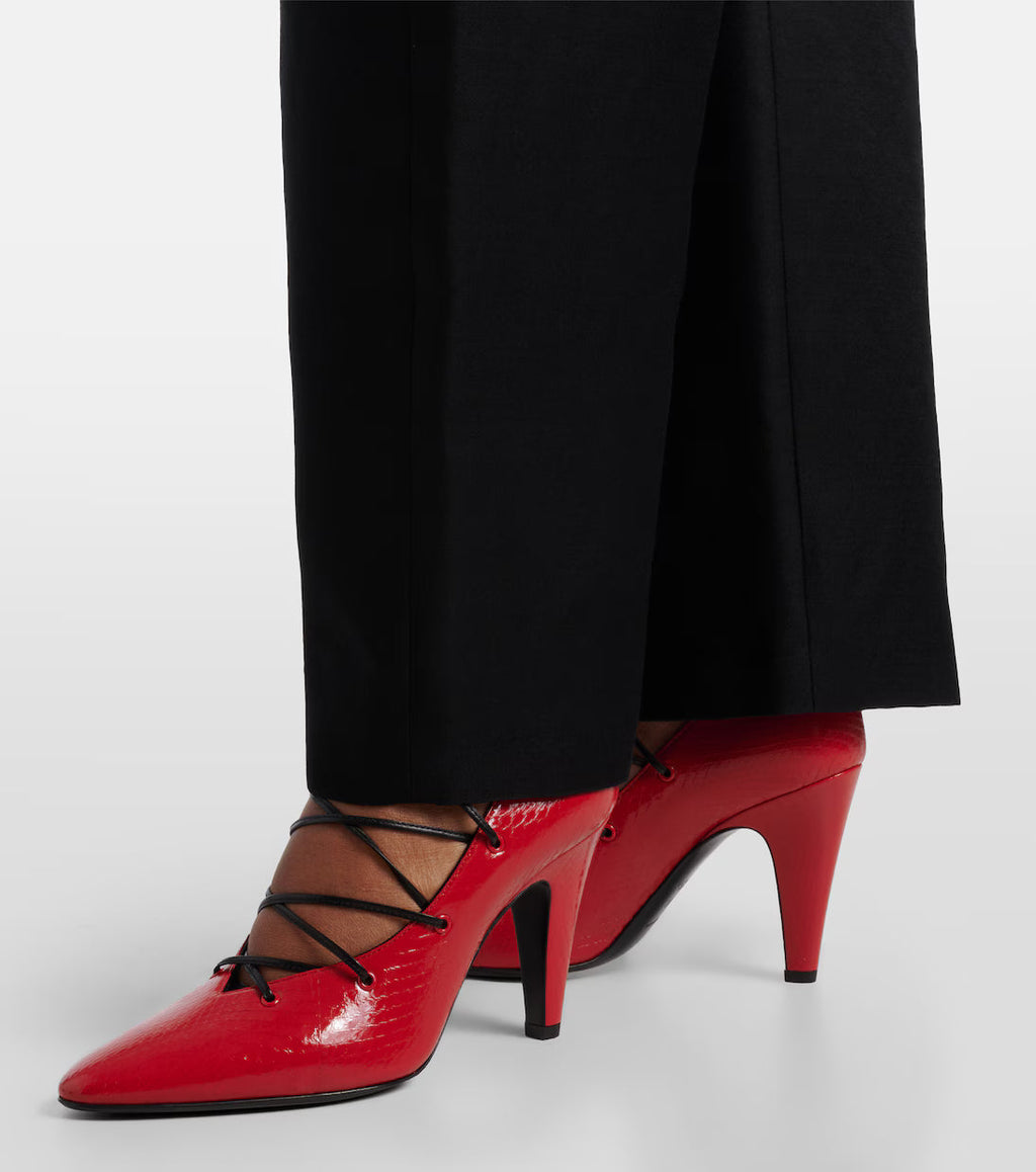 Alaïa Snake-effect leather pumps