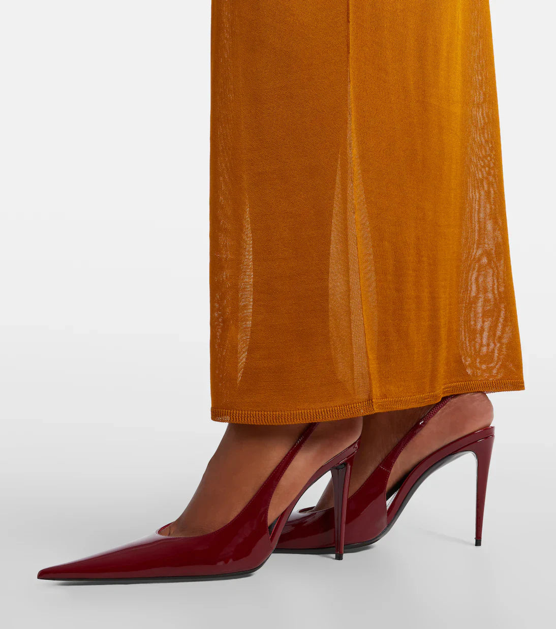 Saint Laurent Guermantes patent leather slingback pumps