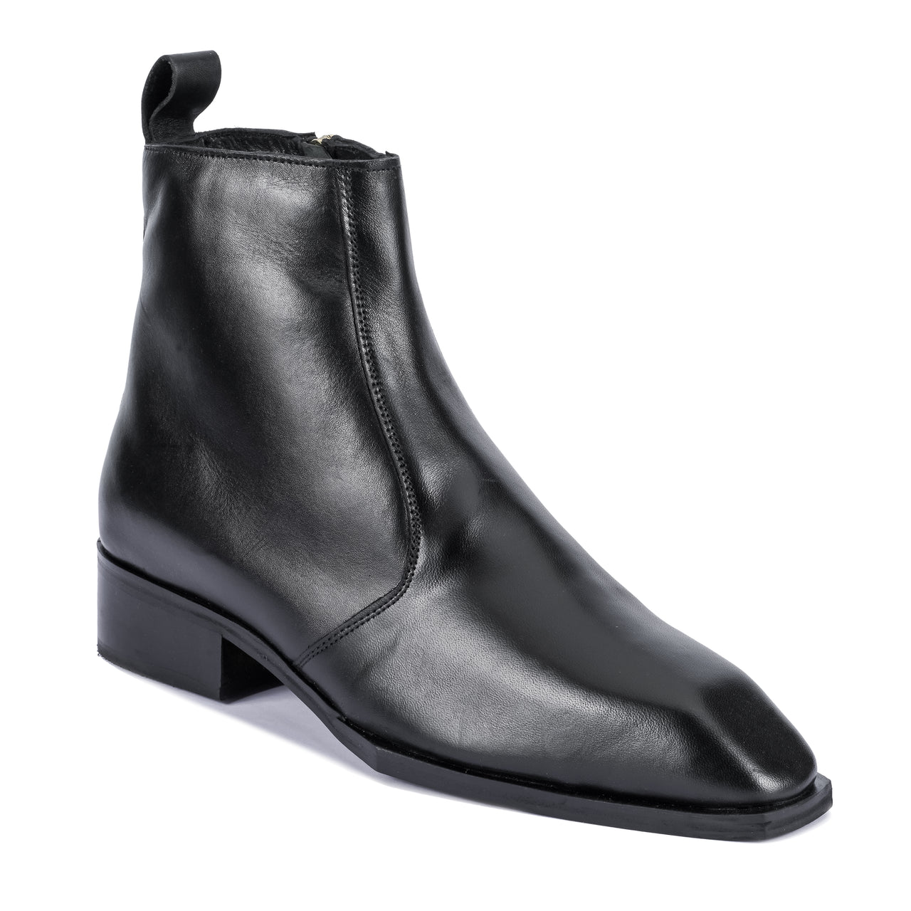 S&B Square-Toe Cuban Chelsea - Black