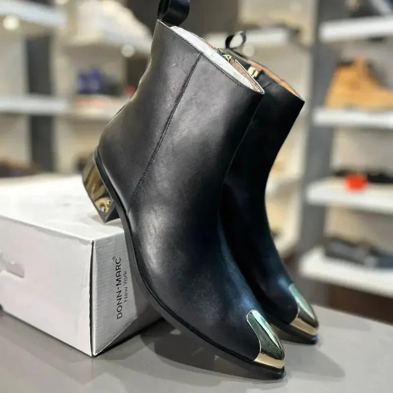 PUNK LEATHER BOOTS EN TOE