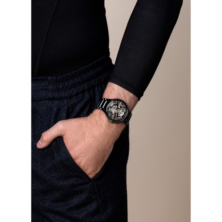 RADO TRUE ROUND AUTOMATIC OPEN HEART – BLACK