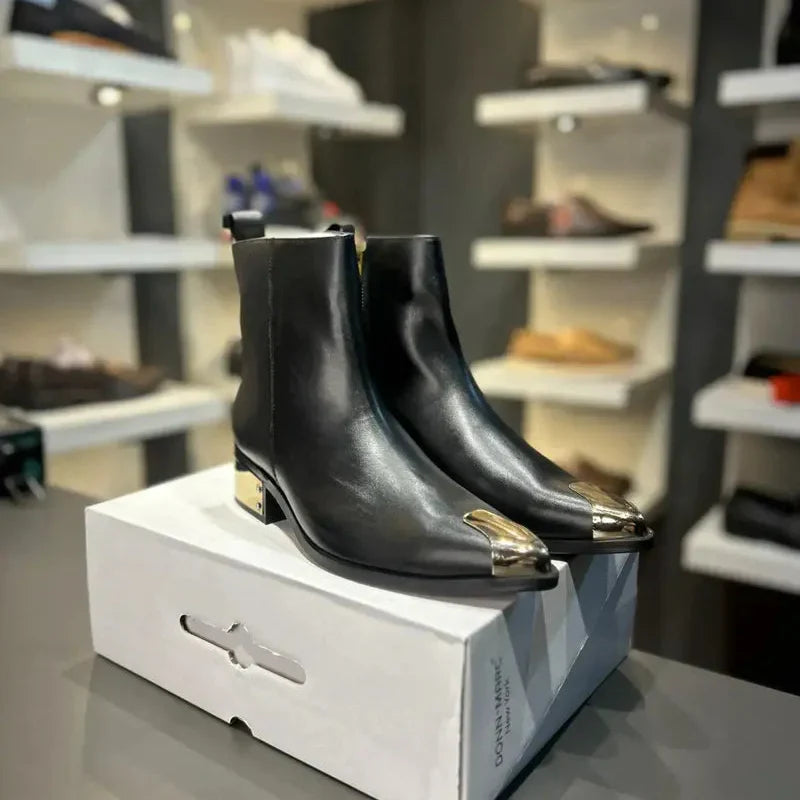 PUNK LEATHER BOOTS EN TOE