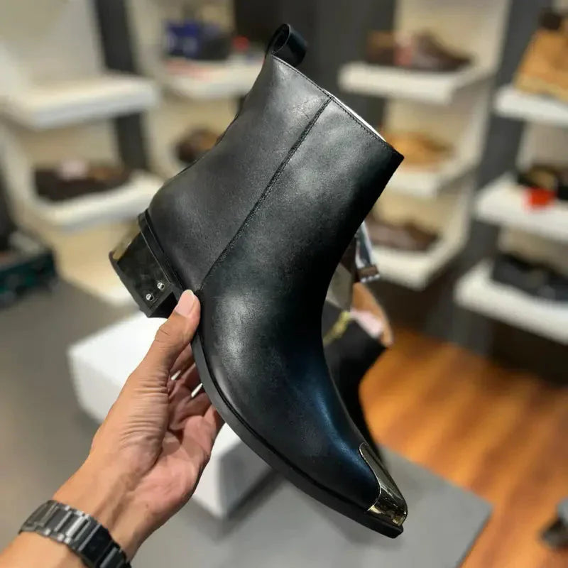 PUNK LEATHER BOOTS EN TOE
